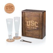 USC Trojans Arch Over Alumni Pilsner Beer Glass Gift Set